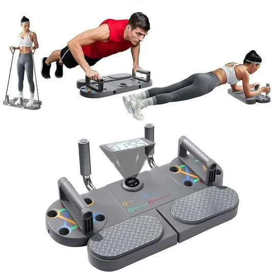 Planche de Push-Up 5 en 1 pour Exercice Musculaire, Multifonction, avec Bandes de Synchronisation pour la Maison