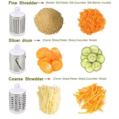 Râpe Rotative 3-en-1 : Simplifiez Votre Cuisine