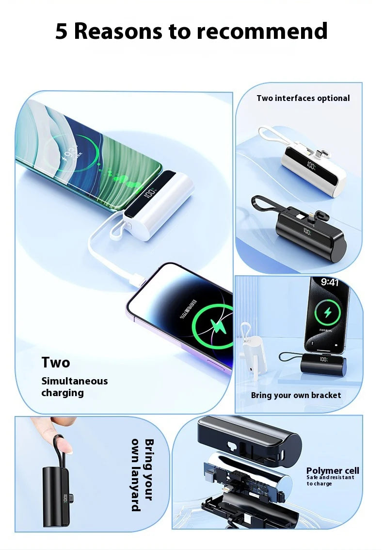MINI POWER BANK 2 EN 1 -10000Mah