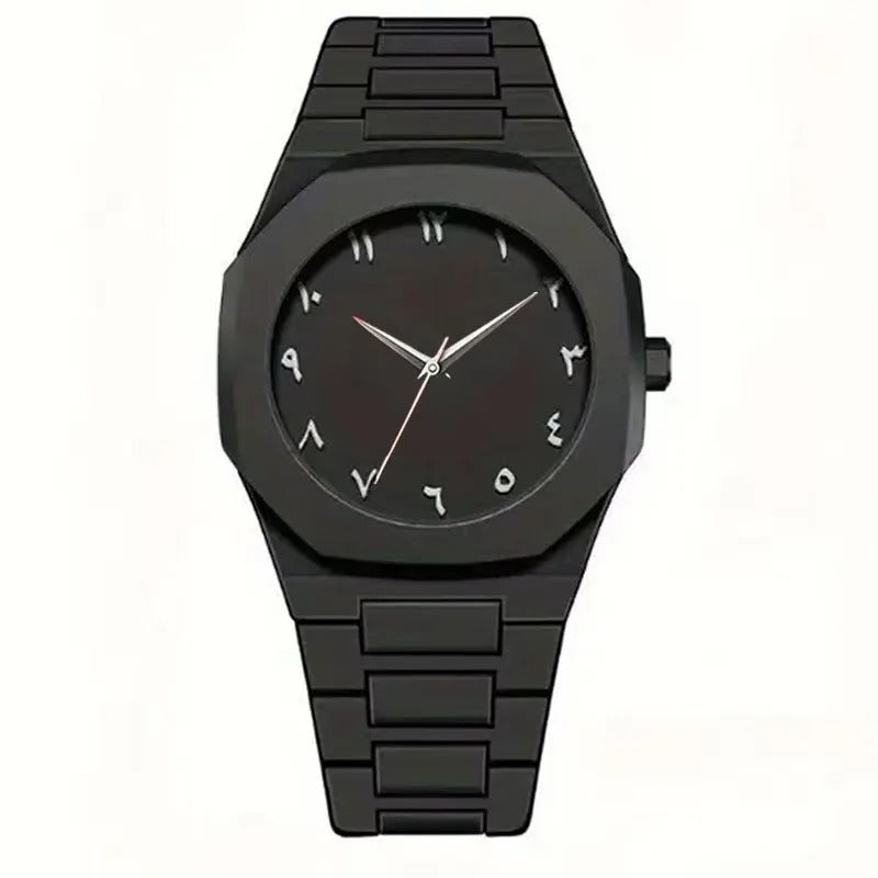 Montres d'affaires pour hommes et femmes élégantes tout noir