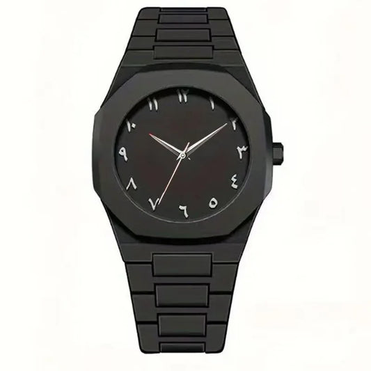 Montres d'affaires pour hommes et femmes élégantes tout noir