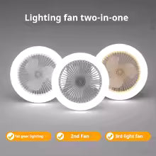🌬️💡 Ventilateur de Plafond avec Lumière – Socket Ceiling Fan Light (avec Télécommande)