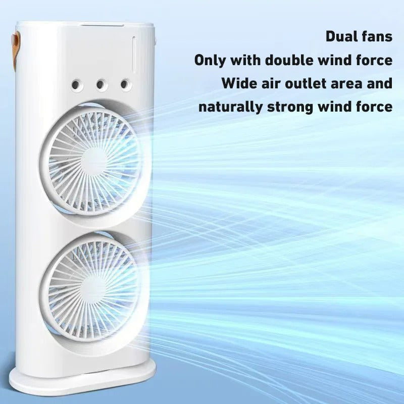 MINI CLIMATISEUR 2 HELICES RECHARGEABLE